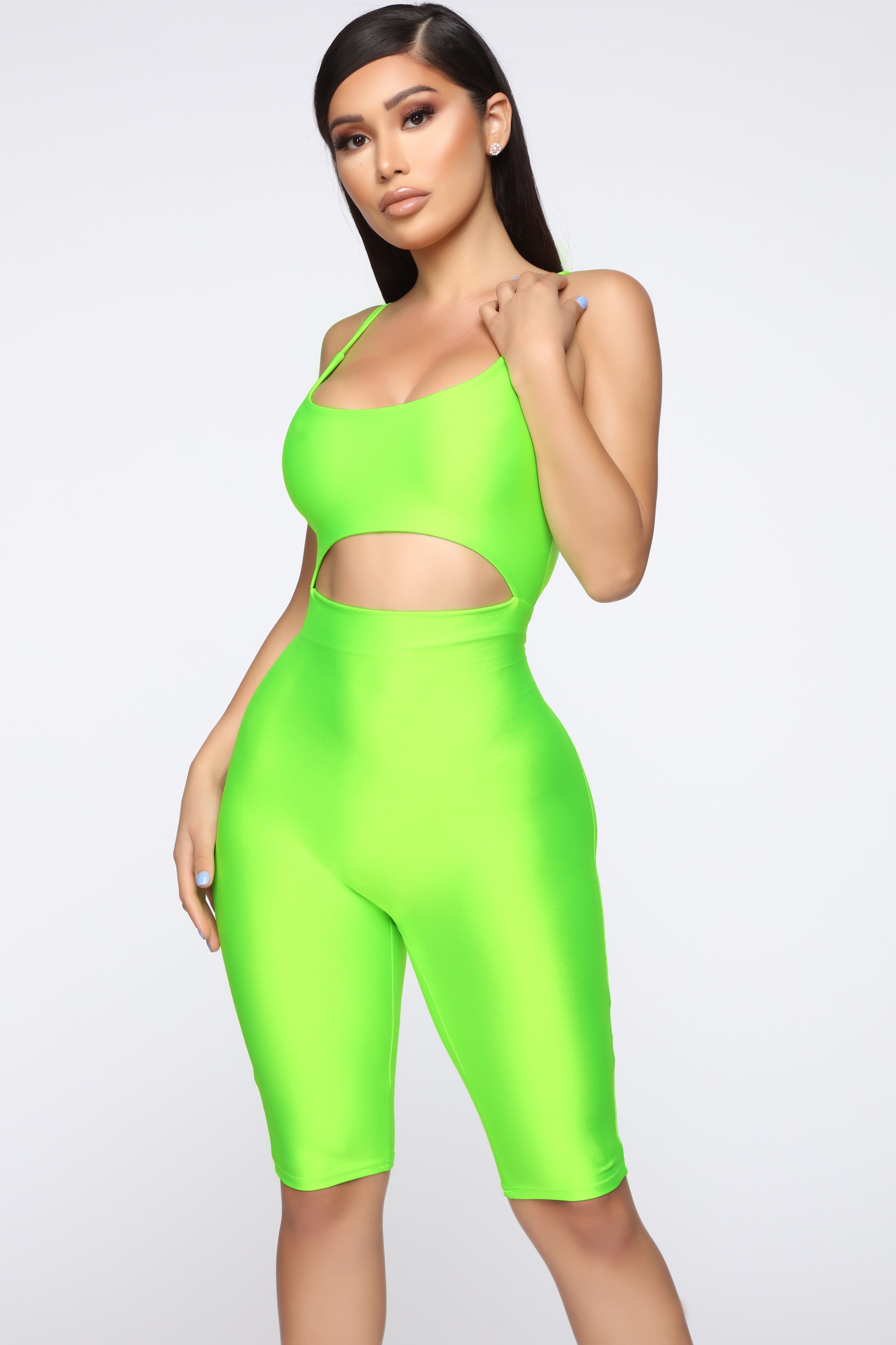 Neon shop biker romper