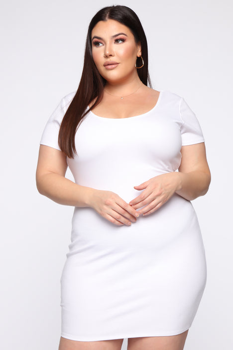 Fashion nova white plus size dress shop
