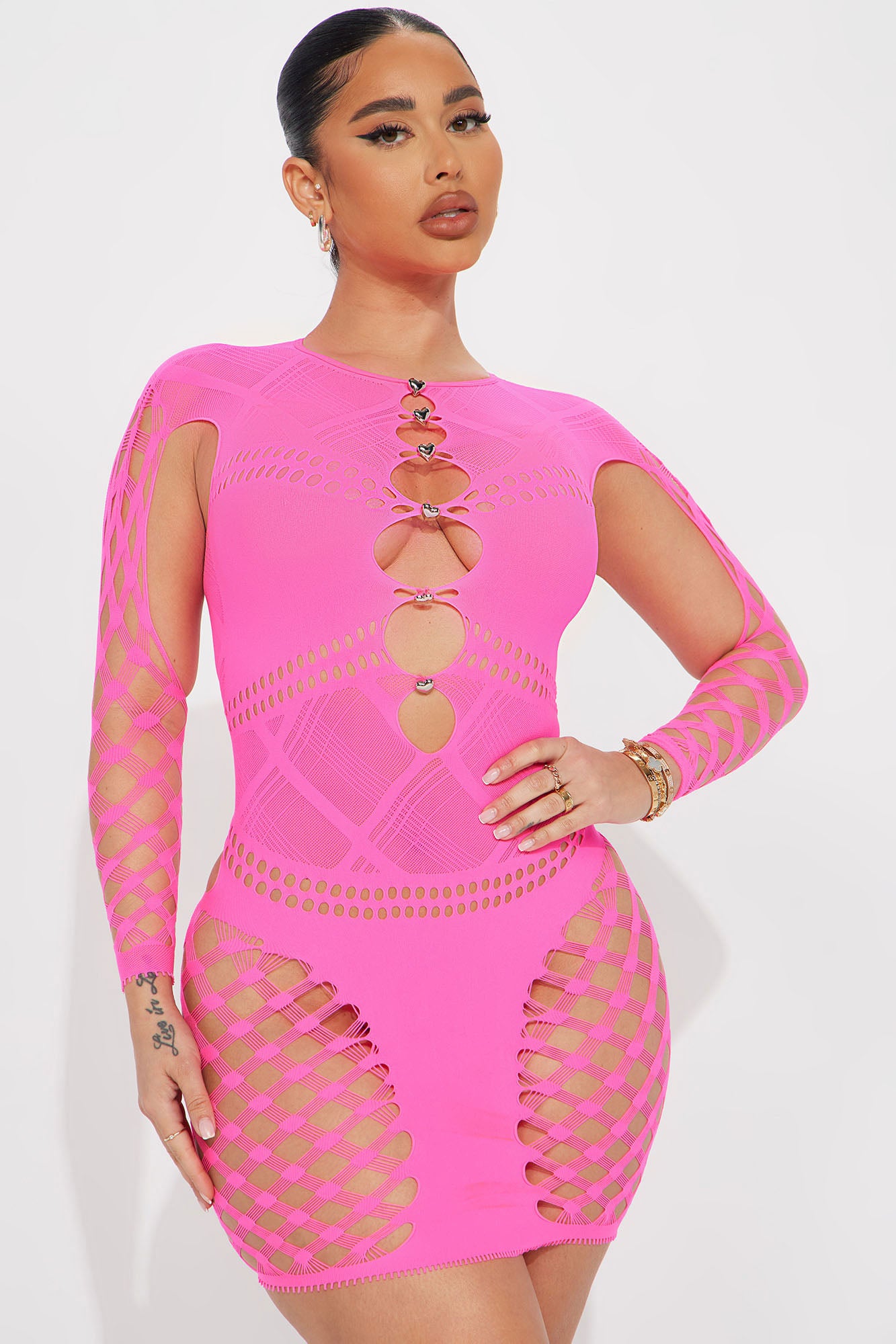 Neon pink dress fashion nova new arrivals