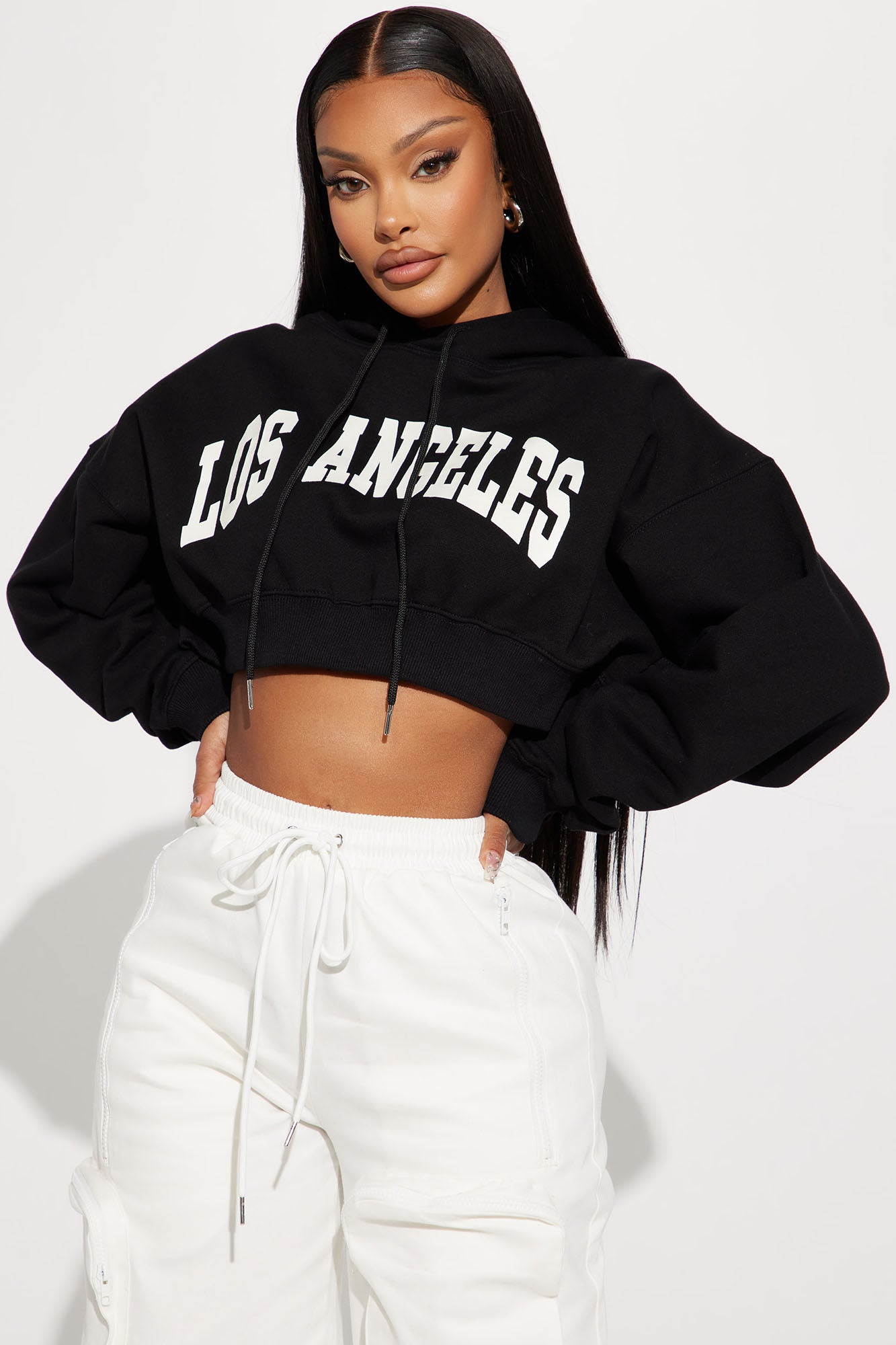 Los Angeles Pull Over Hoodie Black
