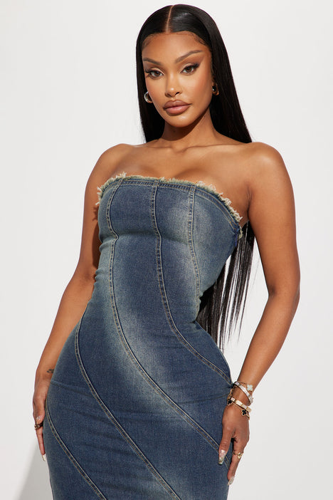 Fashion nova jeans dress 2025