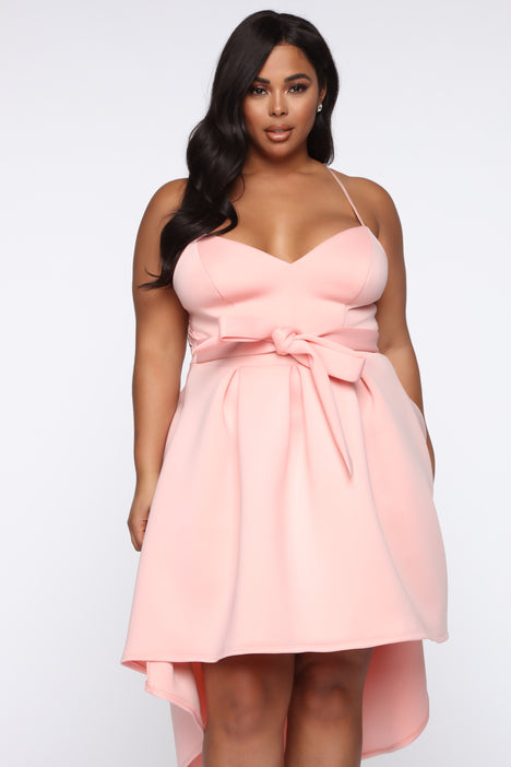 Just A Kiss High Low Dress Blush