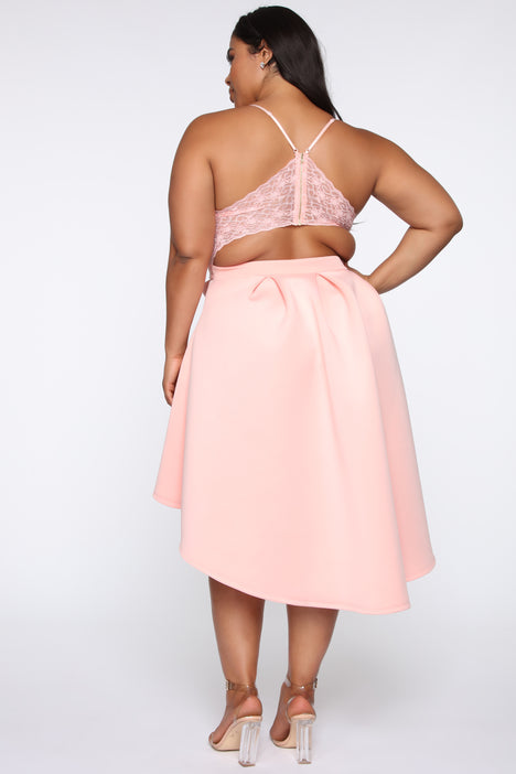 Just A Kiss High Low Dress Blush