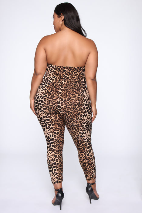Can t Be Domesticated Cheetah Jumpsuit Brown Fashion Nova