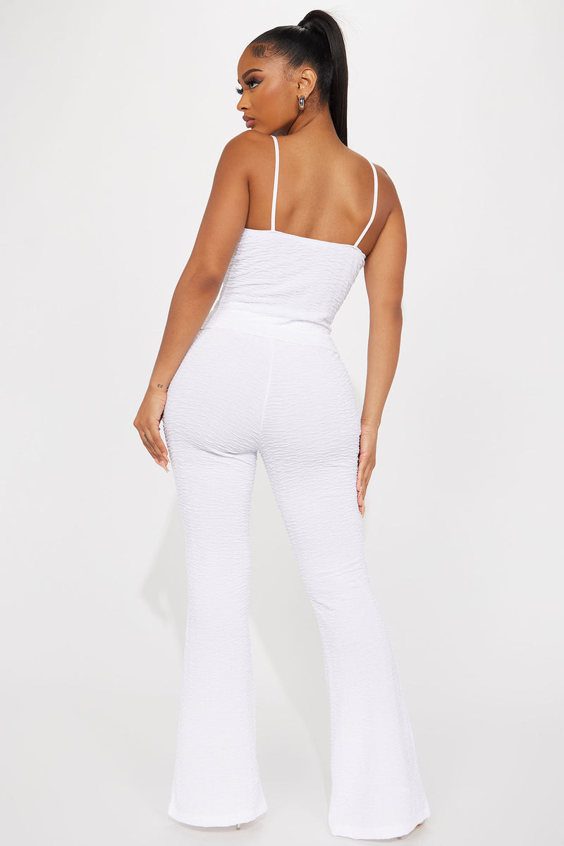 Showing Out Textured Pant Set - White | Fashion Nova, Matching Sets ...