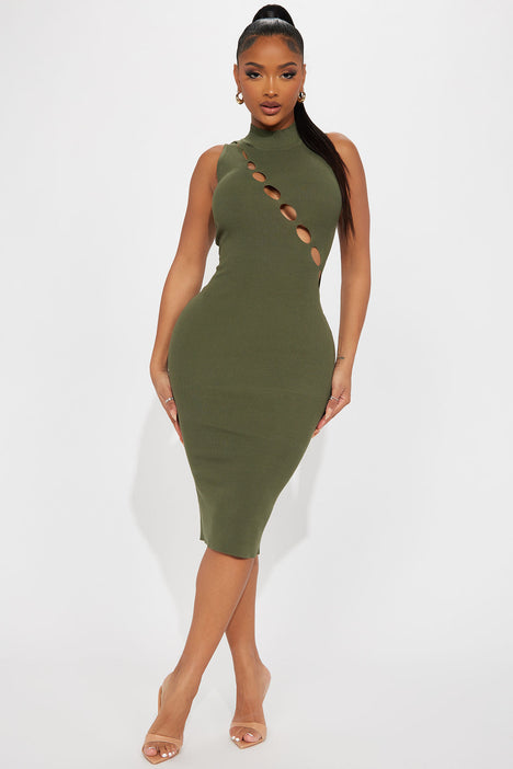 Fashion nova olive new arrivals green dress