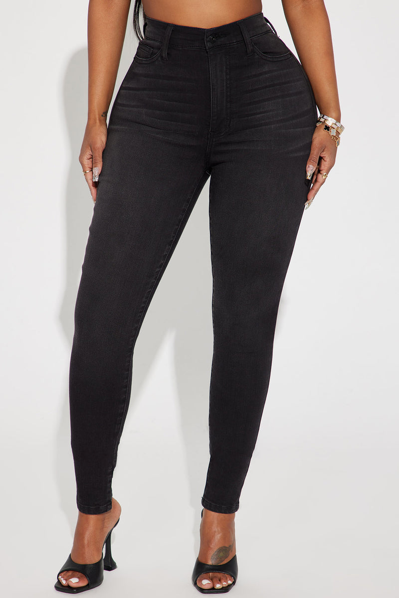 Show Off The Curves Super Stretch Booty Lifter Skinny Jeans - Black ...