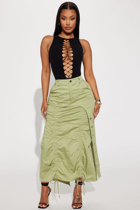 Too Cool Maxi Skirt Sage Fashion Nova Skirts Fashion Nova