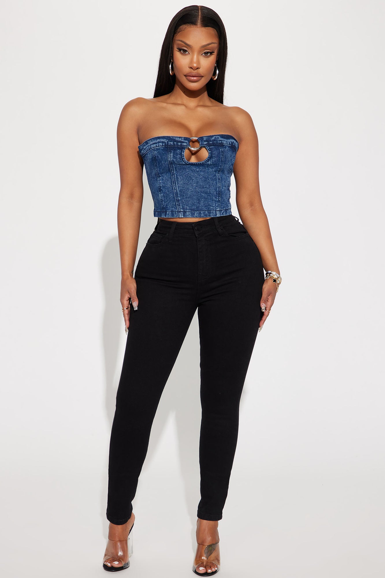 Toledo Sculpting High Rise Stretch Skinny Jeans Black Fashion