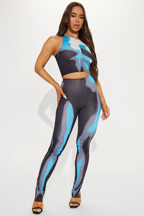 Kai Body Heat Legging Set - Blue