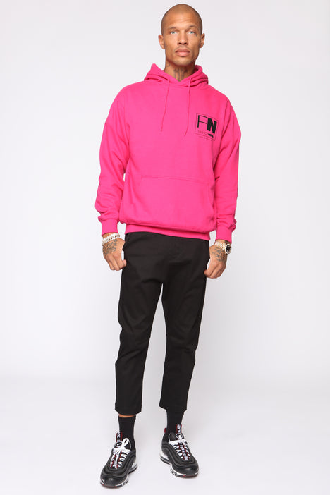 Hot pink outlet hoodie men