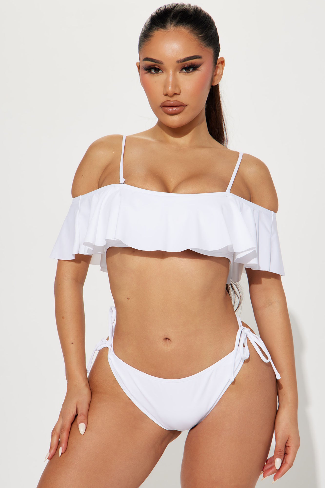 White 2 top piece bikini