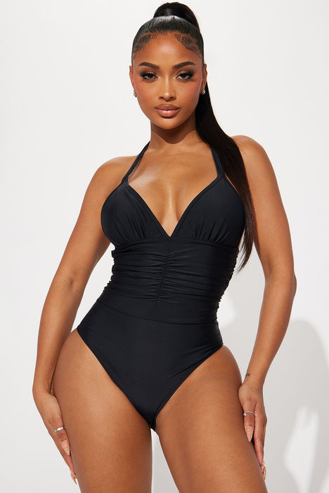 Fashion nova black one piece clearance swimsuit