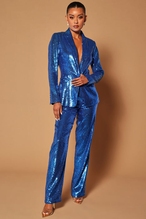 Kamila Sequin Blazer Blue Fashion Nova Luxe Fashion Nova