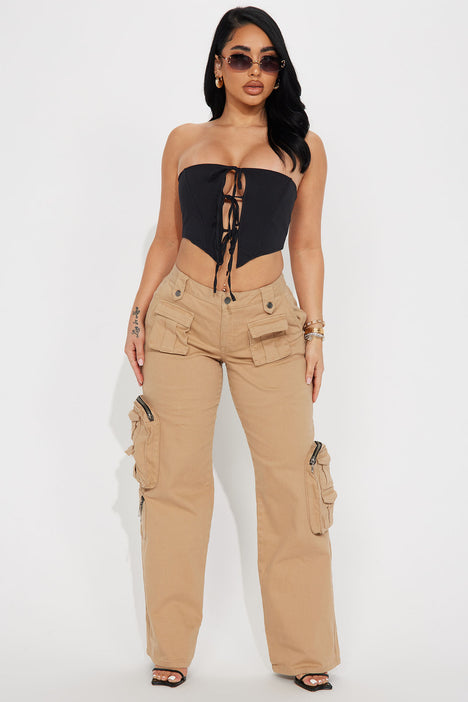 Fashion nova khaki jeans discount