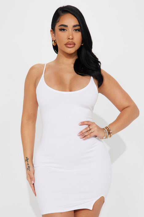 White bodycon online dress fashion nova