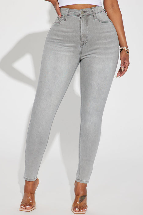 Grey fashion nova jeans online