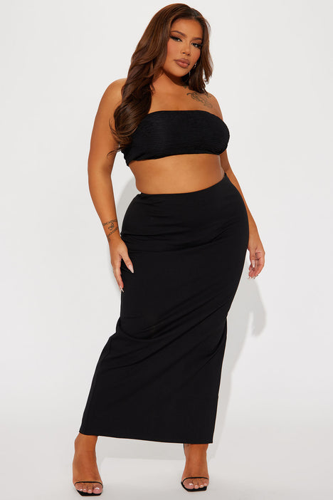 Step Up Maxi Skirt Black Fashion Nova Skirts Fashion Nova