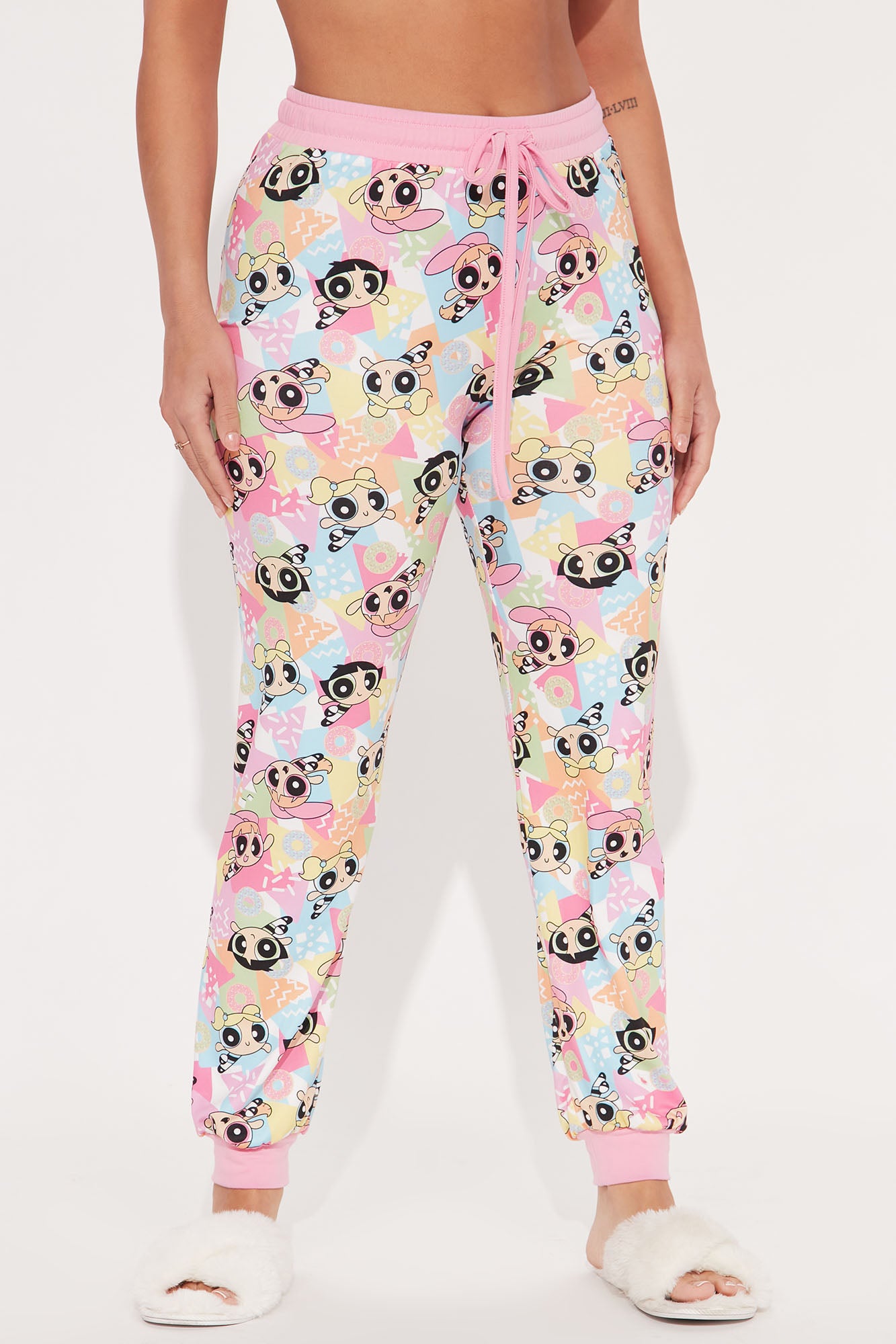 Powerpuff Girls Bam Bam Bam PJ Joggers Pink combo Fashion Nova