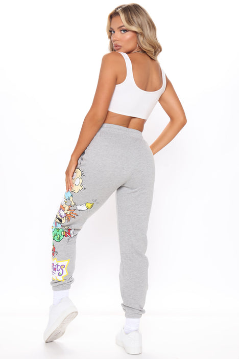 White sweatpants hotsell fashion nova