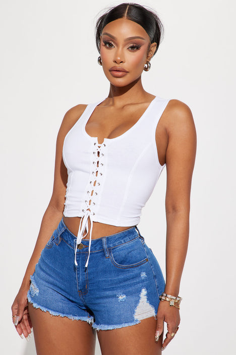 City Girl Crop Top - White