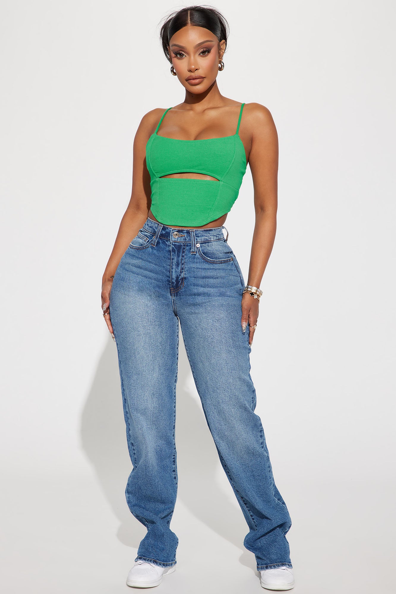 Can't Be Bothered Soft Stretch Wide Leg Jean - Medium Wash, Fashion Nova,  Jeans