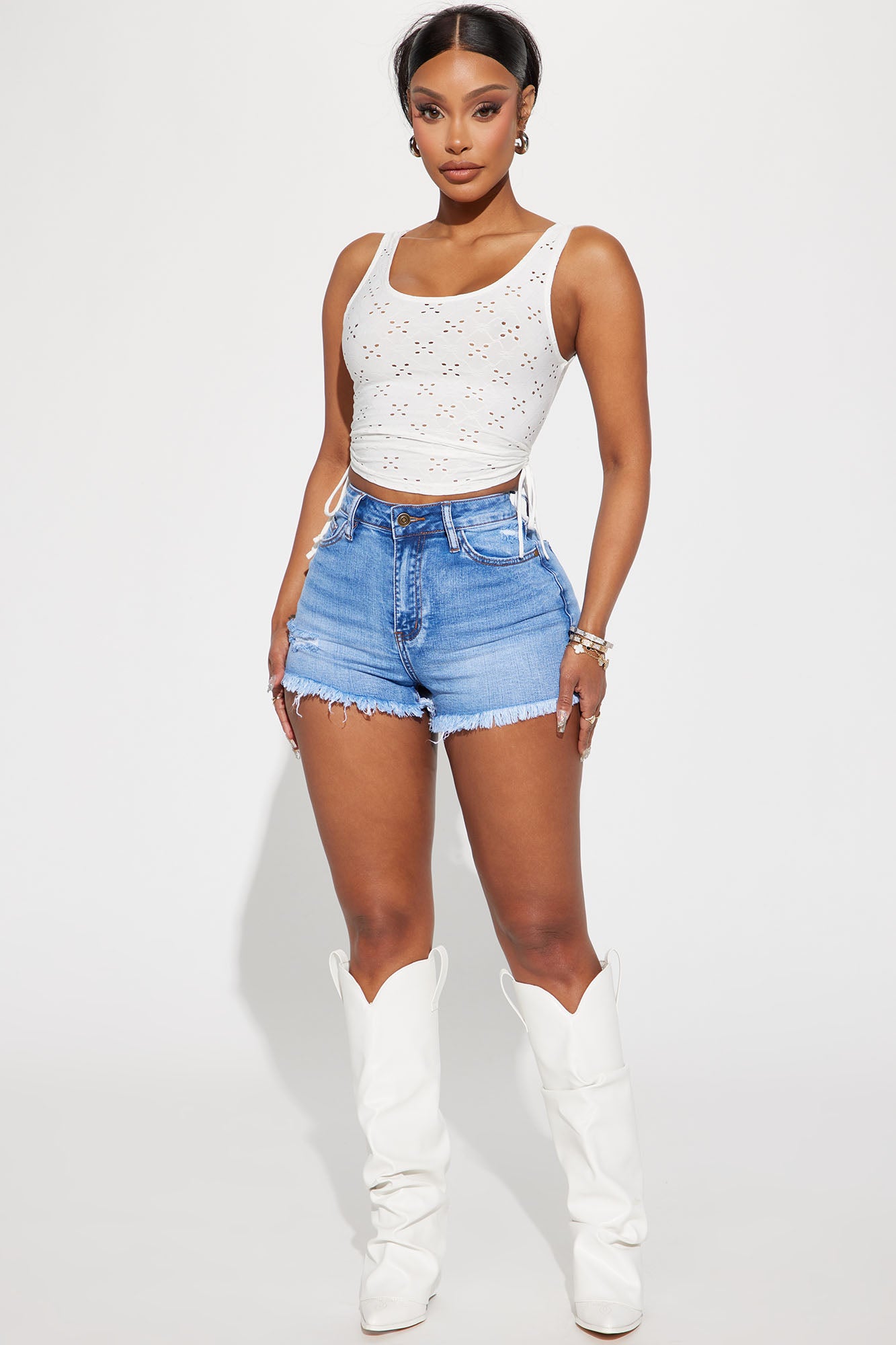 Cut up short on sale jeans