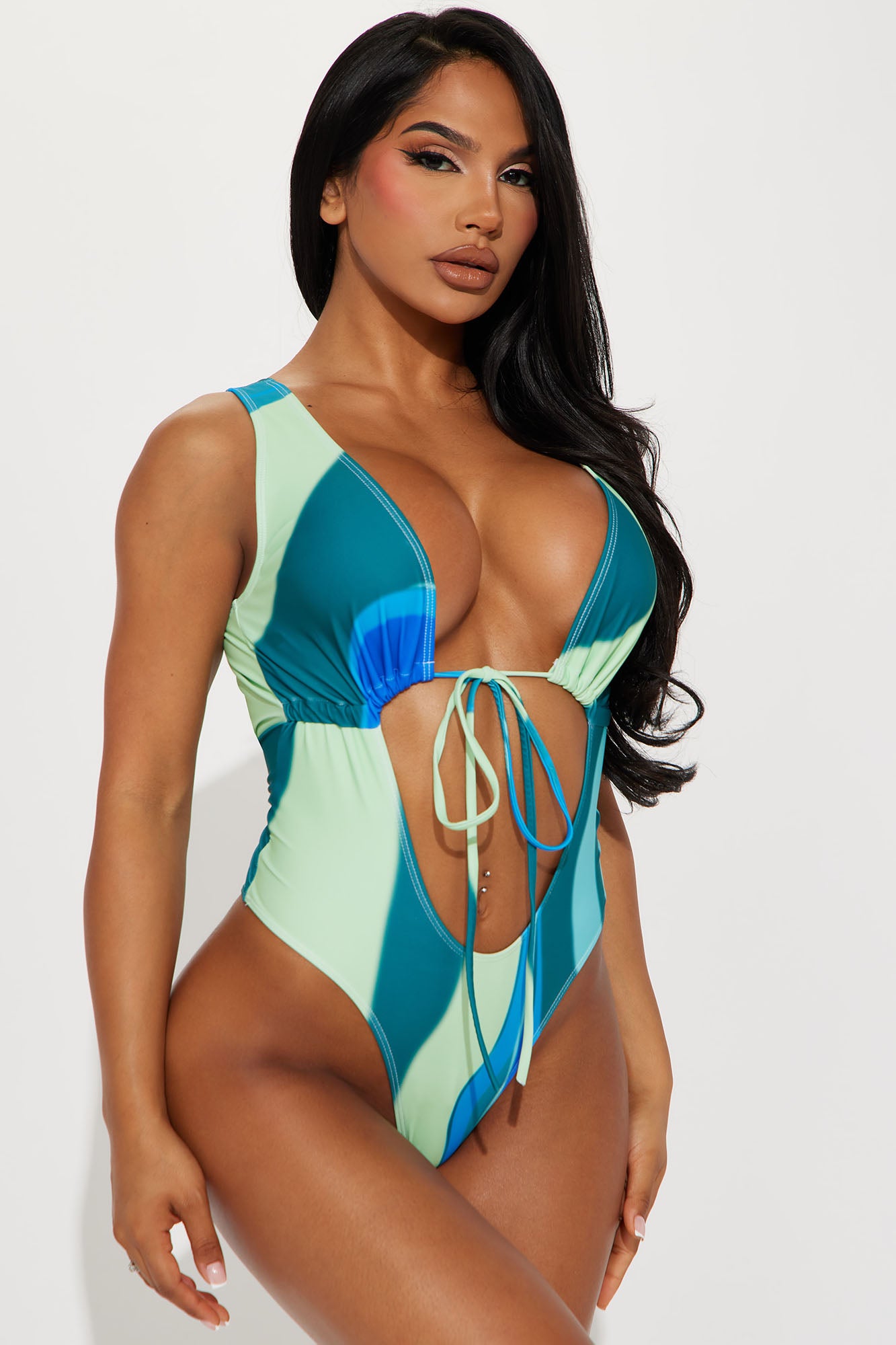 Fashion nova cut it high swimsuit online