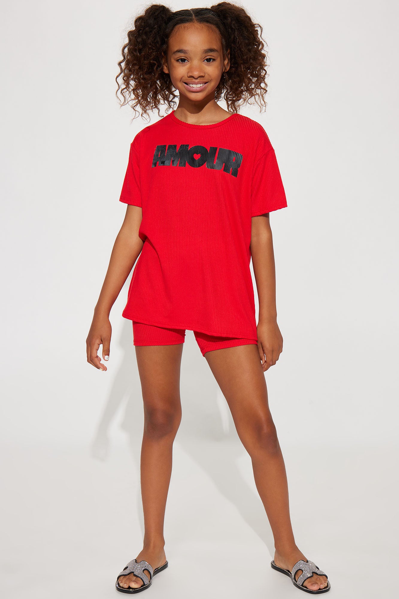 Red biker shorts kids on sale