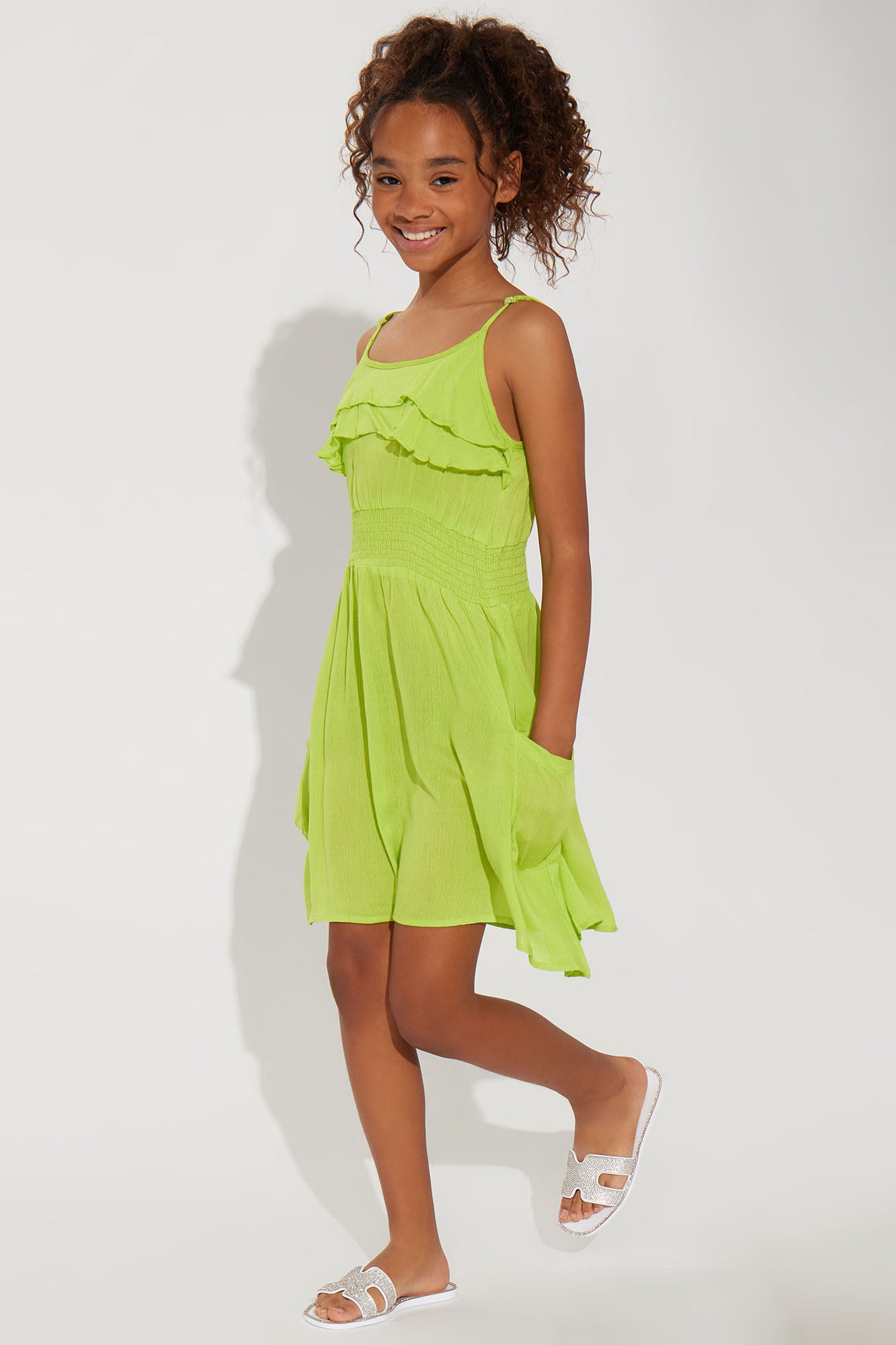 Girls lime best sale green dress