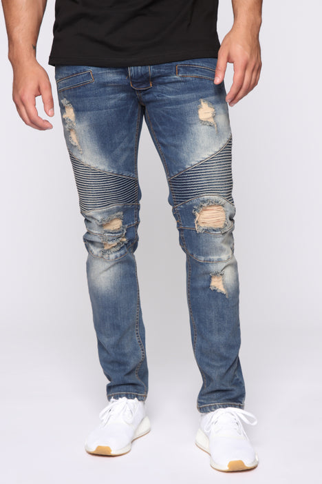 Biker jeans fashion nova sale
