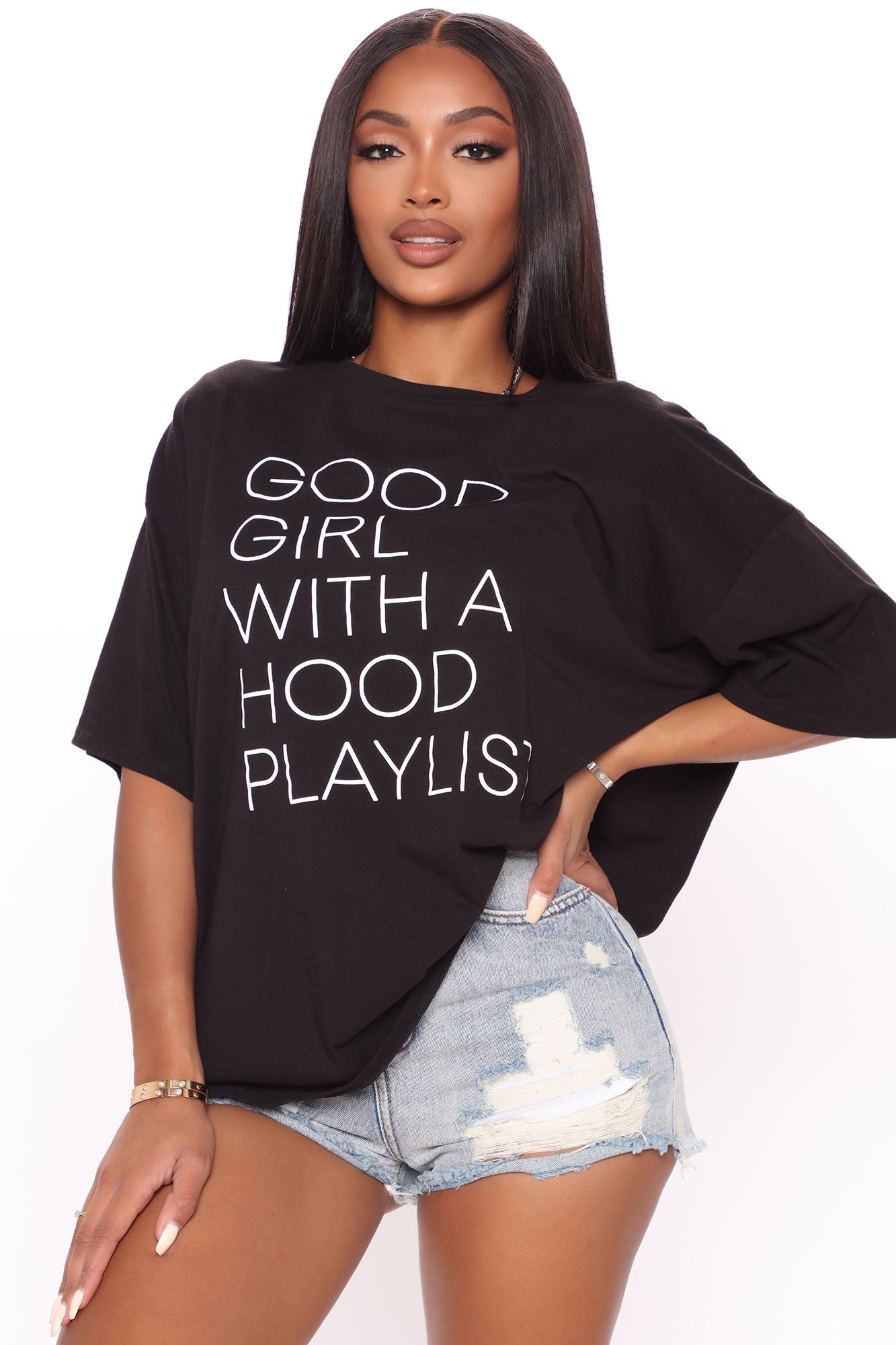Good girl with hotsell a hood playlist shirt