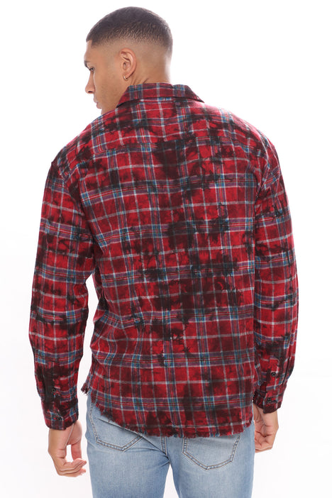 Cohesive and co red flannel outlet jacket