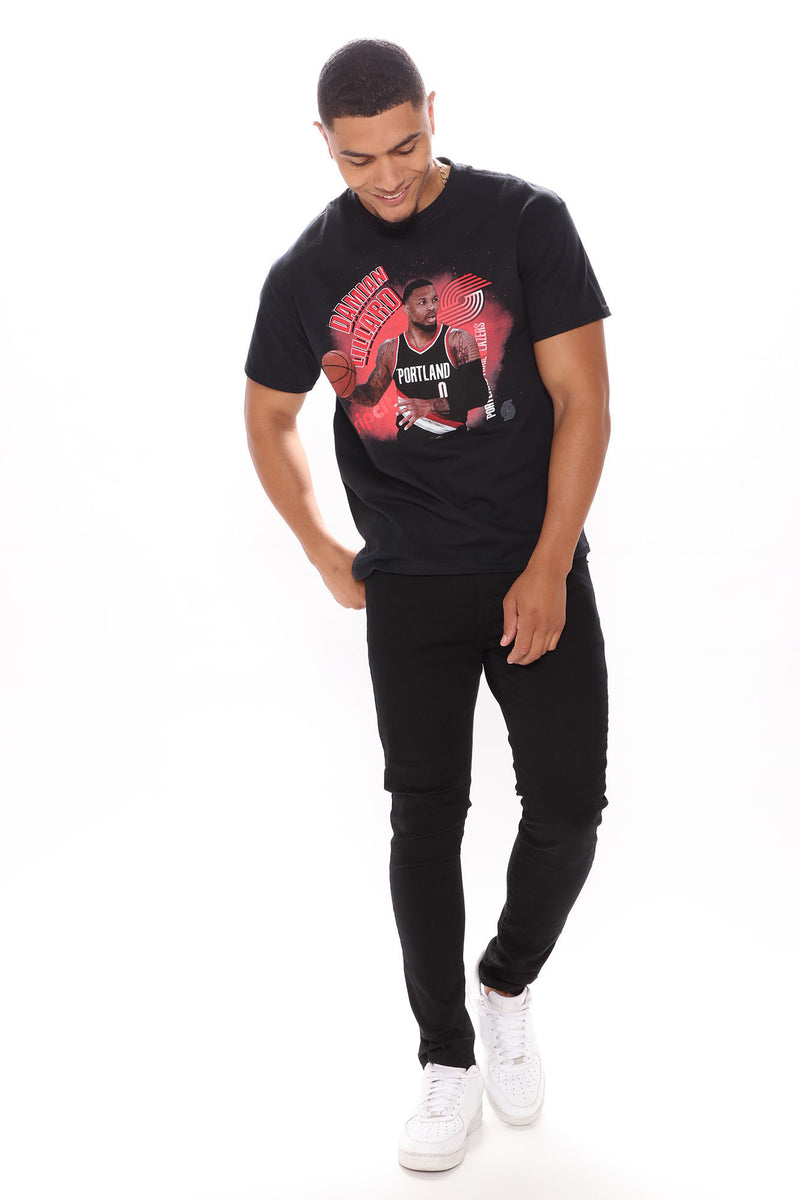 Chosen One Damian Lillard Blazers Short Sleeve Tee - Black | Fashion ...