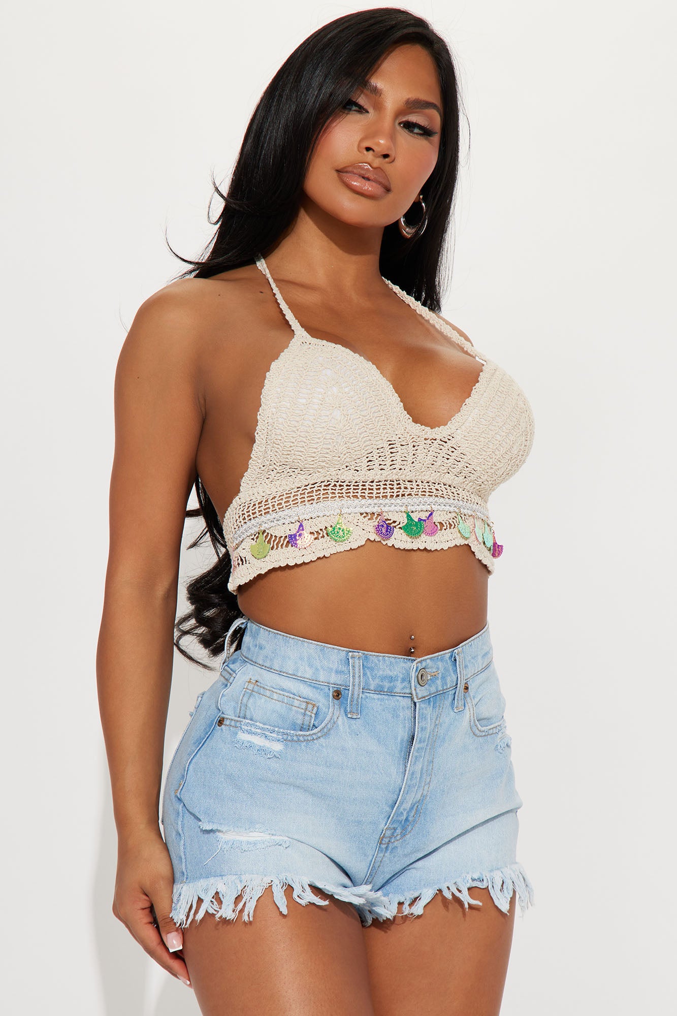 Tan 2025 crochet top