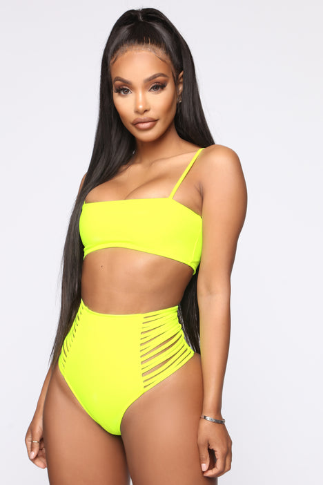 All Side Piece Bikini Neon Yellow Fashion Nova Swimwear