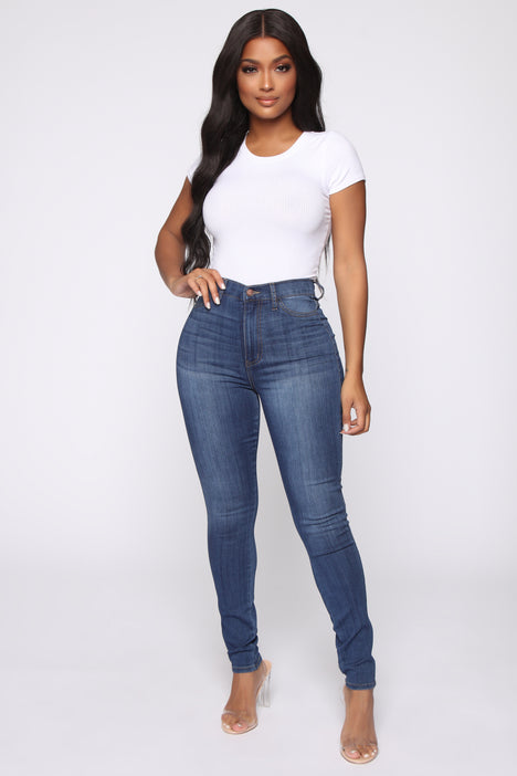 Emma Super Stretch High Rise Skinny Jean Medium Wash Fashion