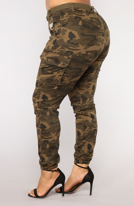 Don t Call Me High Rise Joggers Olive Camo Fashion Nova Pants