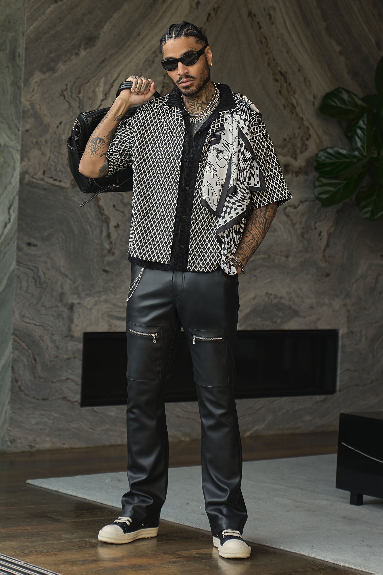 Cut Some Loose Faux Leather Pants Black Fashion Nova Mens