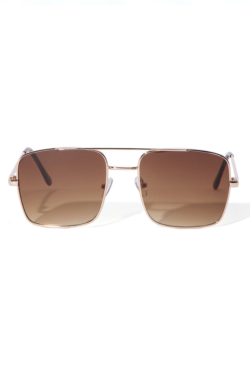 Welcome Home Sunglasses - Gold/Brown | Fashion Nova, Mens Sunglasses ...