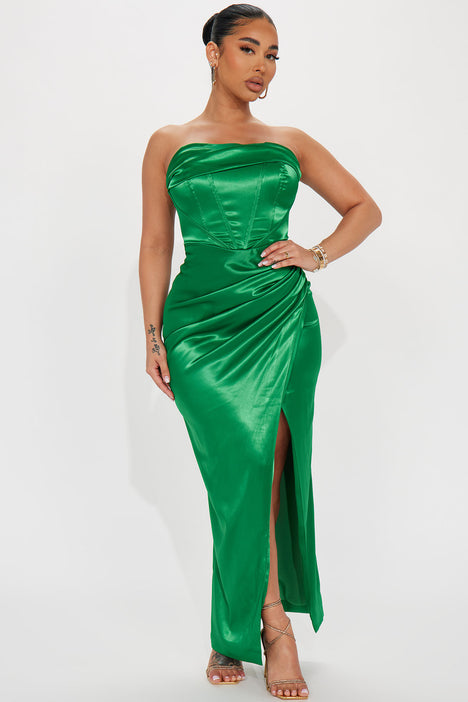 Modena Maxi Dress - Emerald, Fashion Nova, Dresses