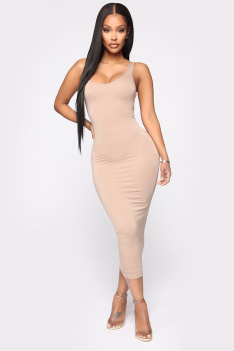 Your Needs Met Dress Mocha