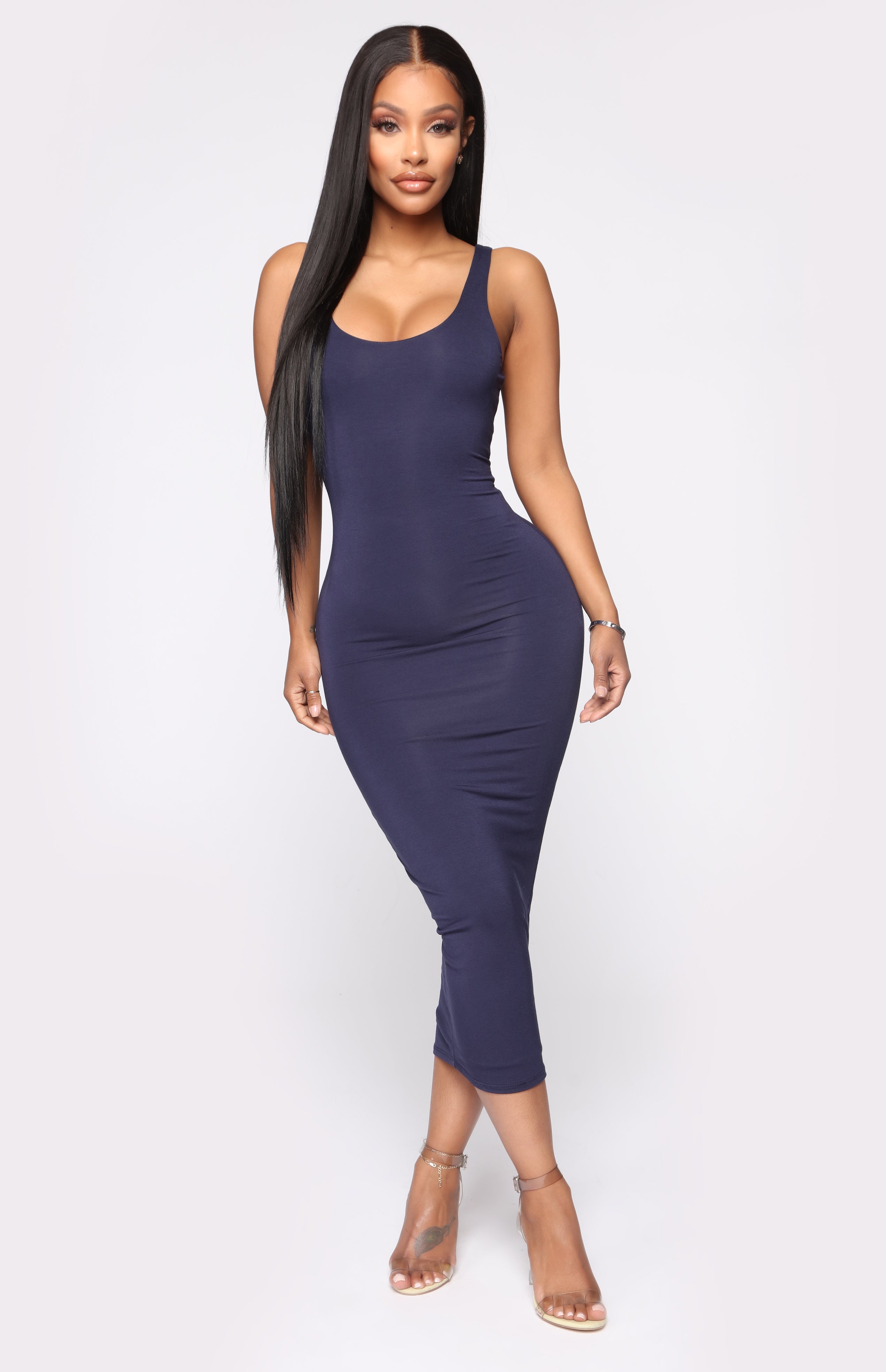 High street dress navy fashion nova top