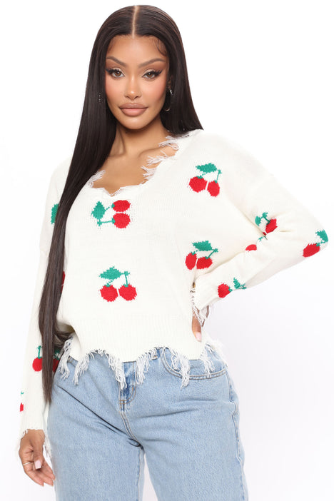Distressed sweater fashion nova store