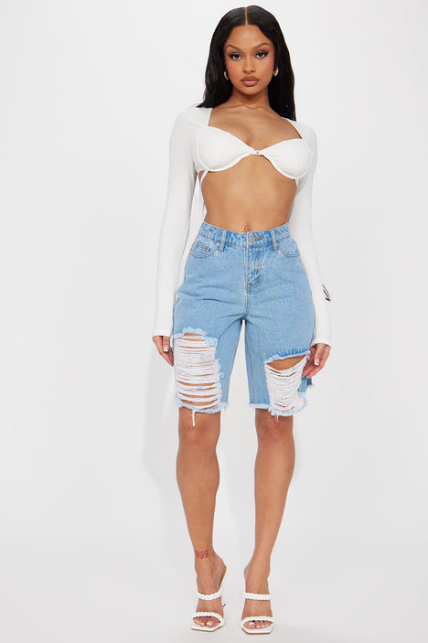 High waisted boyfriend shorts sale