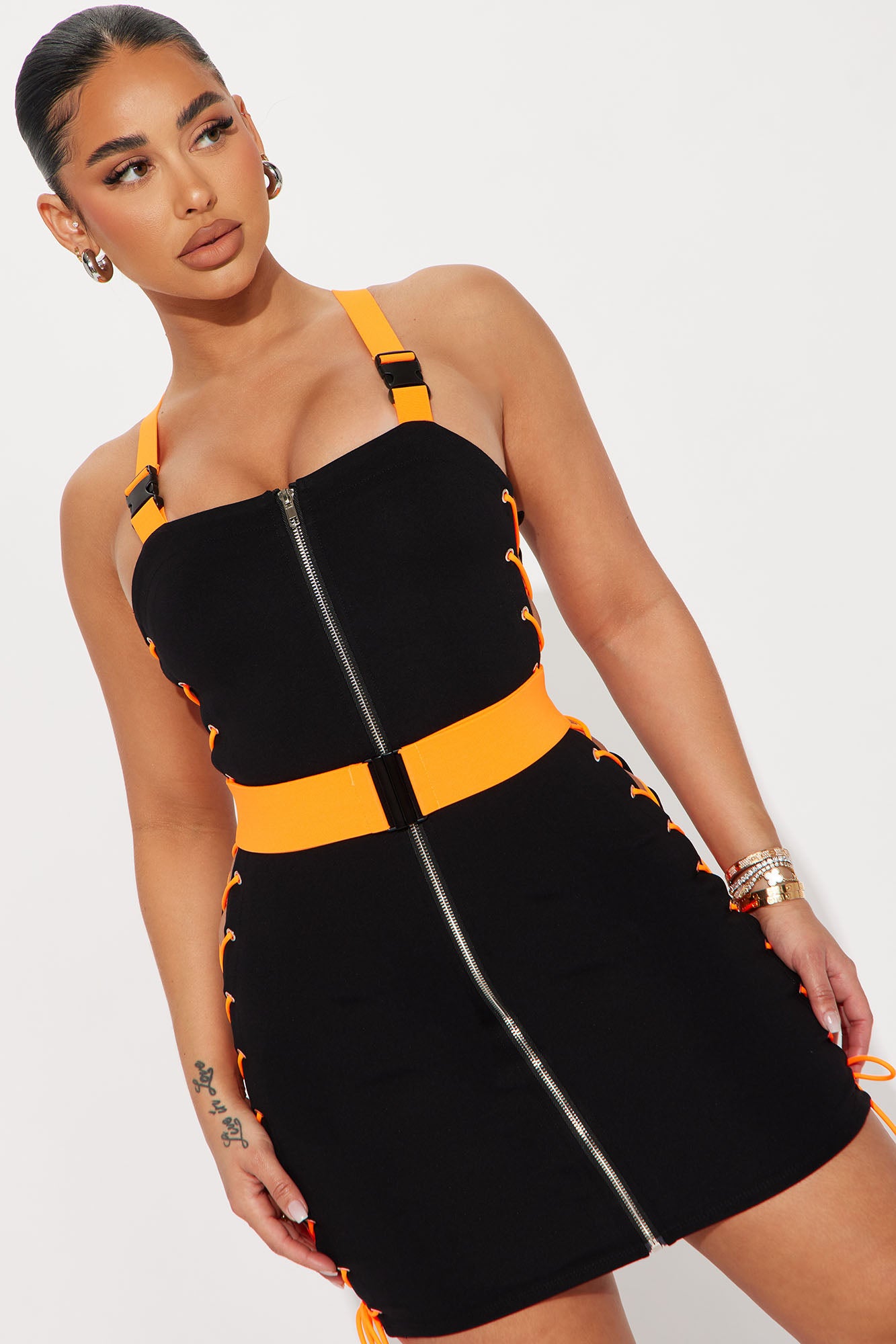 Tied together mini dress discount