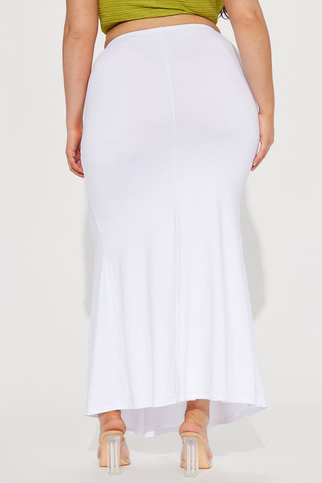 All You Wanted Maxi Skirt White Fashion Nova Skirts Fashion