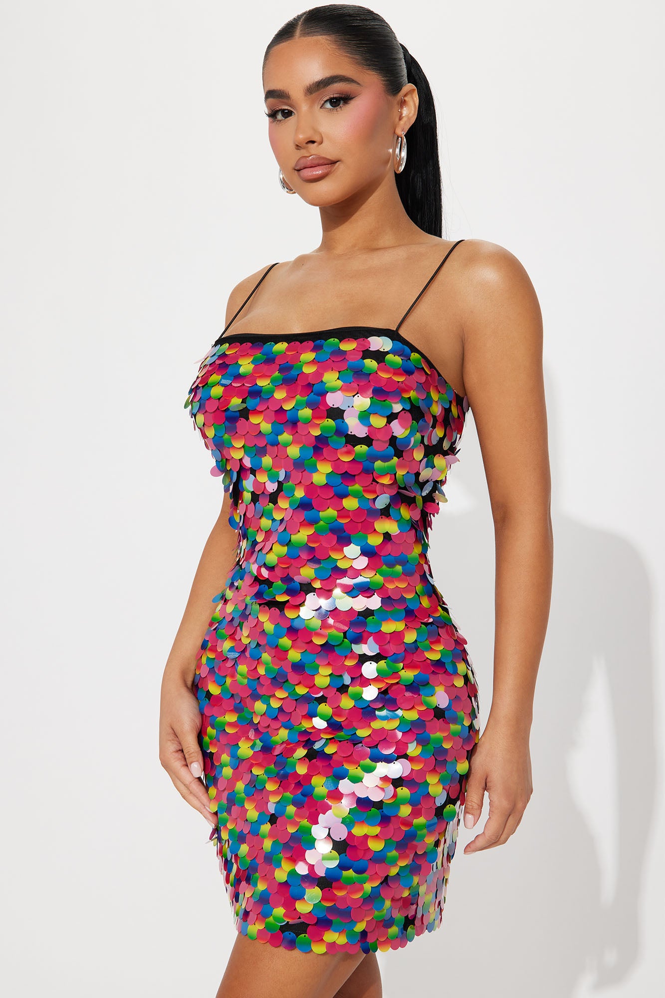 Multi coloured outlet sparkly dress