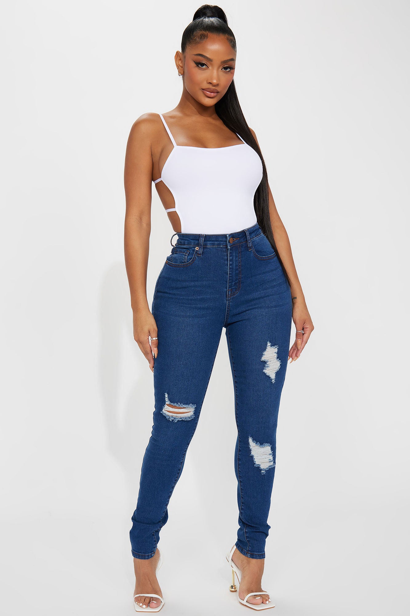 High waisted ripped shop jeans fashion nova