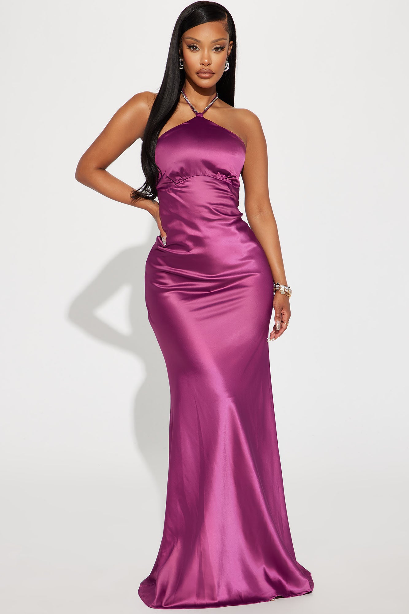 Gala ready satin dress hotsell